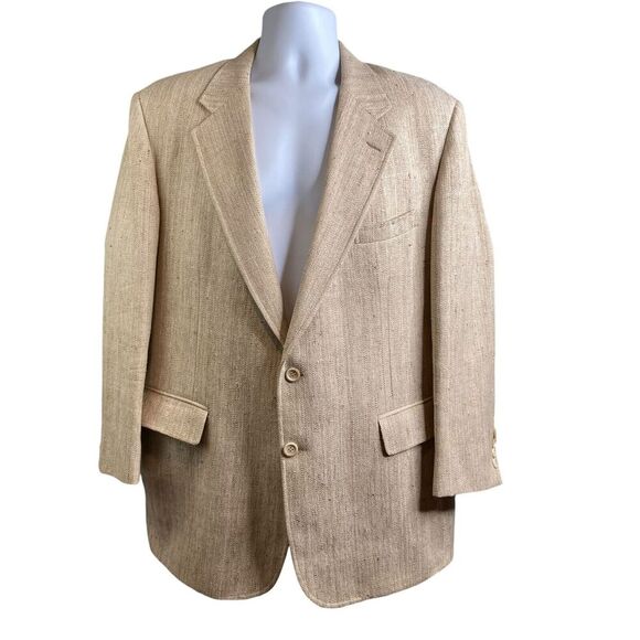 Vintage Bullocks Wilshire Cricketeer Men’s Ivory 70’s Vibes Classic Blazer Sz 44 - Picture 1 of 16